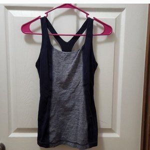 Lululemon Athletica Women Gray Active Tank 4 EUC Tags Removed